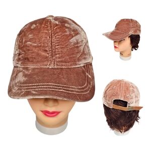 Madewell‎ Velour Pink Baseball Cap Women’s Hat Strapback Cap OSFA Adjustable